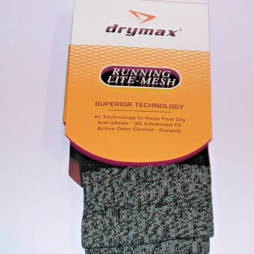 Drymax Running Lite-Mesh Crew Socks Women's Small 5 - 7 Graphite/Pink/Black NWT